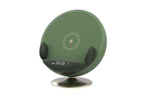 3 In 1 Sofa Shape Wireless Charging Alarm Clock Retro Small Speaker